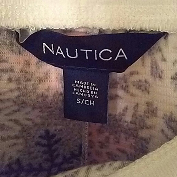 Nautica Gray Fleece Snowflake Lounge Pants Pajamas - Picture 5 of 5